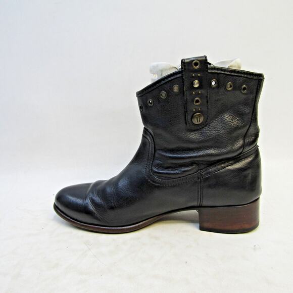 FRYE Womens Size 10 B Black Leather High Ankle Boots - Picture 2 of 11